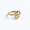 Ατσάλινο χρυσό δαχτυλίδι Cuoro Golden Snake