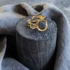 Δαχτυλίδι ατσάλινο Cuoro χρυσό διάτρητο