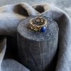Δαχτυλίδι ατσάλινο Cuoro χρυσό με λάπις λάζουλι μπλε