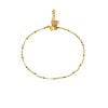 Βραχιόλι ποδιού Excite fashion jewellery φτιαγμένο με  επίχρυση αλυσίδα ατσάλι και μπλέ χάντρες. BP-1600-01-07-4